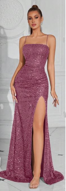 Charlie Sequin Cross Straps Backless dress