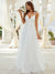 Hope Double V Neck Lace Tulle Wedding Dress