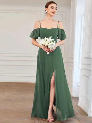 Gina Off shoulder Chiffon Bridesmaid Dress