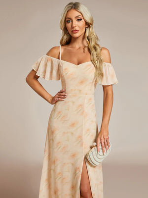 Gina Off shoulder Chiffon Bridesmaid Dress