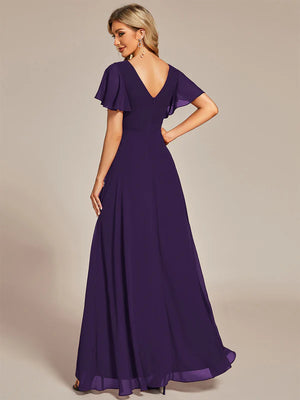 Jodi High Low Ruffle Chiffon Bridesmaid Dress