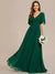 Heidi Chiffon Empire Waist Floor Length Evening Dress