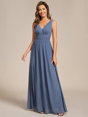 Emma Double V-Neck Bridesmaids Dress