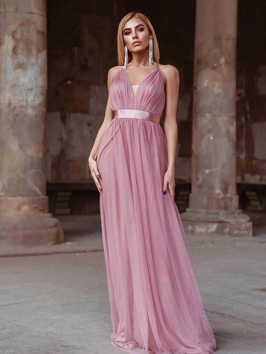 Deep blush bridesmaid clearance dresses