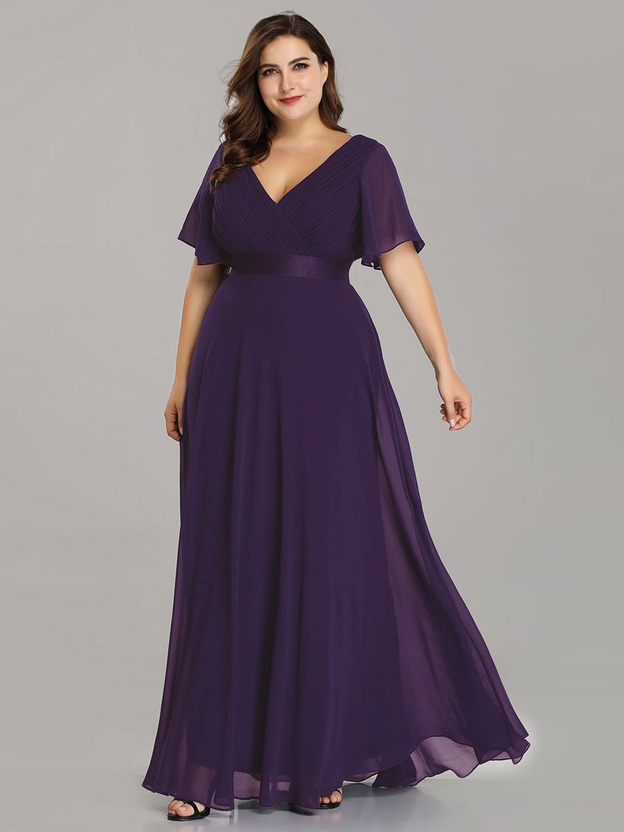 Dark purple plus size hotsell bridesmaid dresses