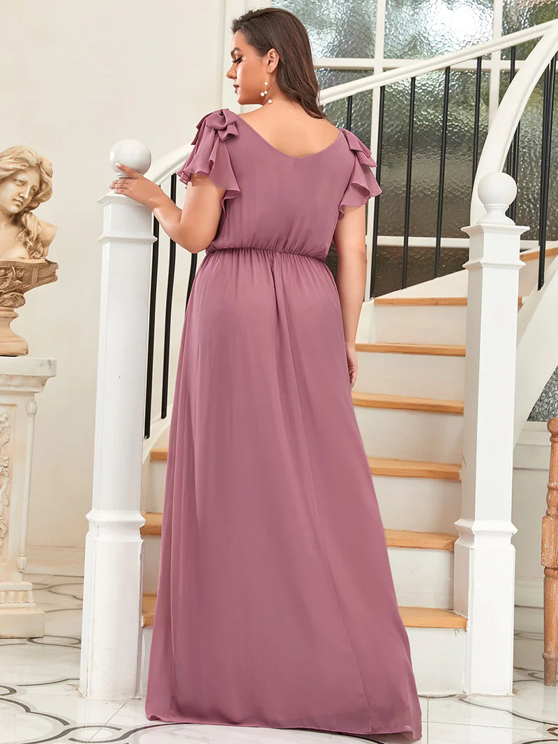 Jasmine Ruffle Sleeve Bridesmaids Dress