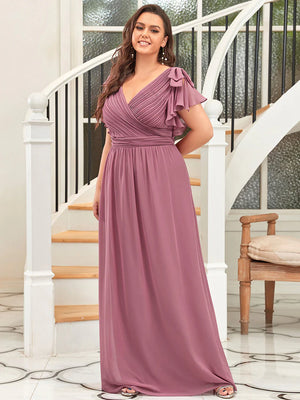 Jasmine Ruffle Sleeve Bridesmaids Dress